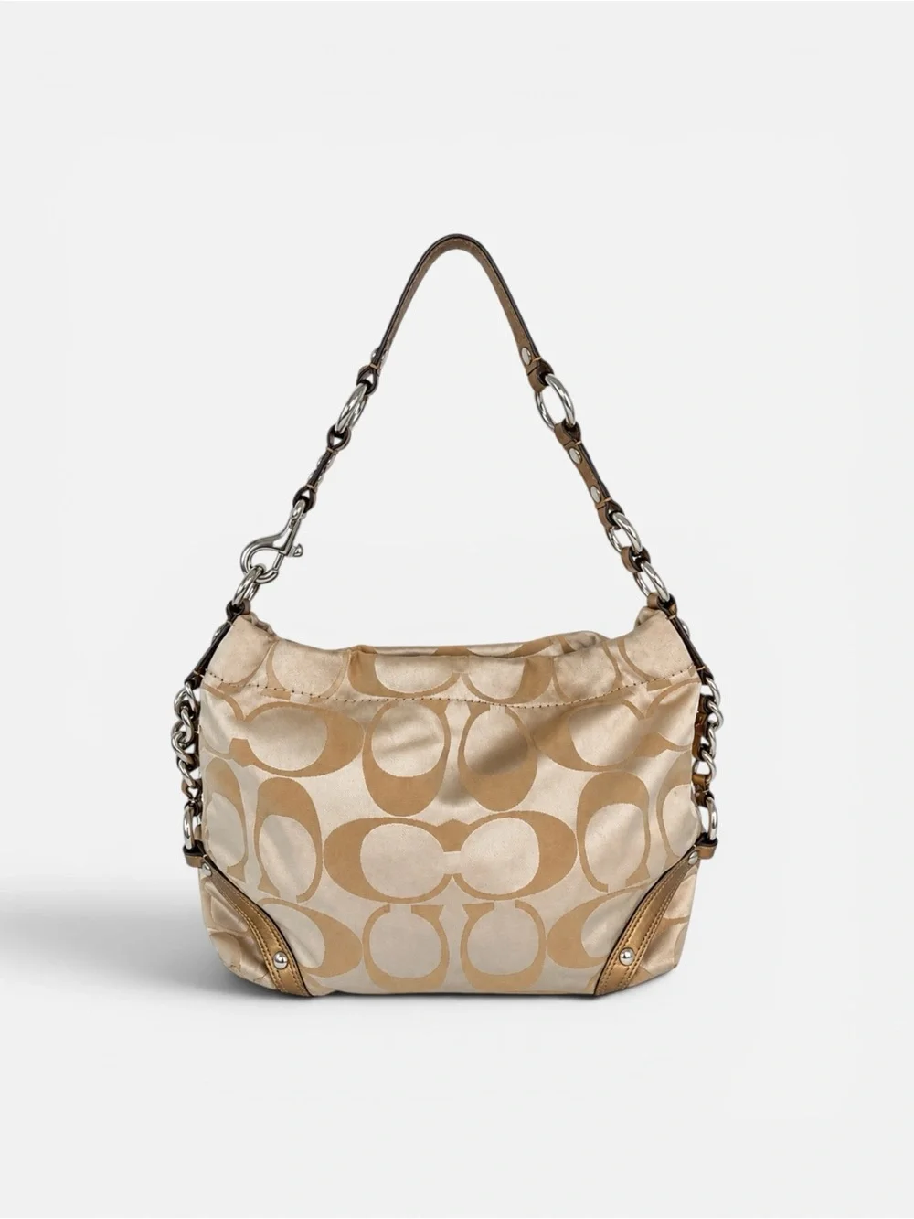 Coach Beige/Chalk Signature Hobo Shoulder Bag